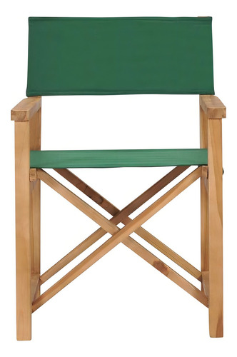 Silla De Director Para Jardin Plegable Madera De Teca Verde