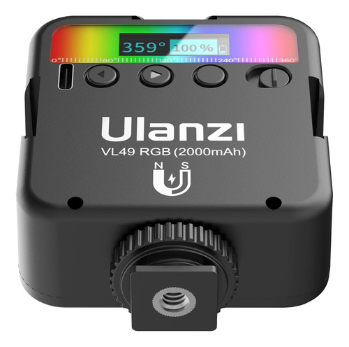 Estabilizador U-grip Luz Vl49 Rgb +micrófono Cardiode + Clip
