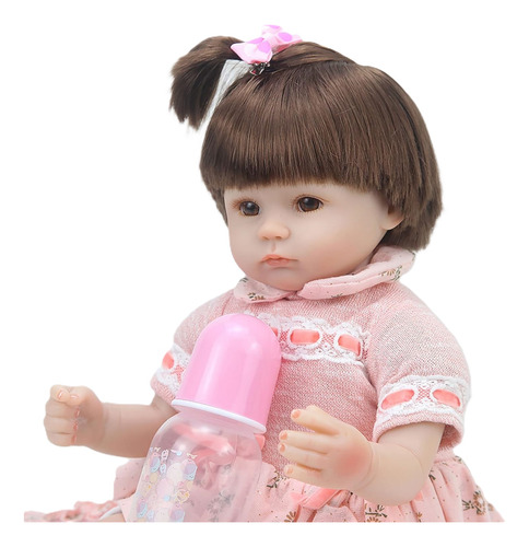 Muñeca Bebe Tipo Reborn Pink Doll 16 Pulgadas Sin Caja