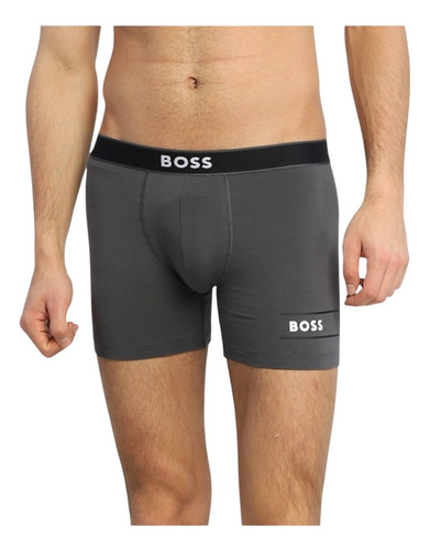 Boxer Brief Boss 1 Pz De Algodon Elástico 24 Logo Original