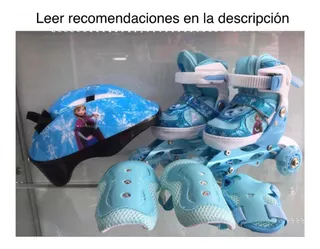 Patines Disney Frozen Ajustables 26-29 + Protecciones +casco