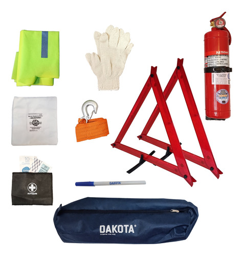 Kit De Seguridad Para Auto 9 En 1 Premium Tarjeta Patente 