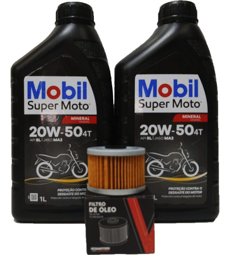 Kit Troca Oleo Mobil + Filtro Xlx 250/350/nx350/xr250/cbx250