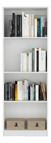 Combo De Bibliotecas Home Sin Puertas Blanco