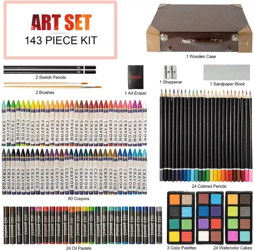 Kit De Artística Dibujo Profesional Colores Crayolas Arte SUNNY