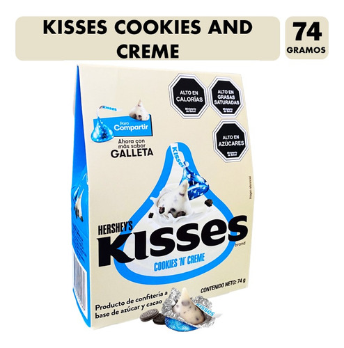 Kisses- Chocolate Con Sabor A Galletas Y Crema(caja Con 74g)