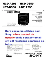 Comprar Esquema Elet  Sony Hcd A295 Hcda295 Hcd D550 Hcdd550 Em Pdf