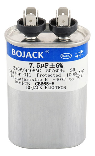 Bojack 7.5 Uf ± 6% 7.5 Mfd 370v/440v Cbb65 Condensador De Ar
