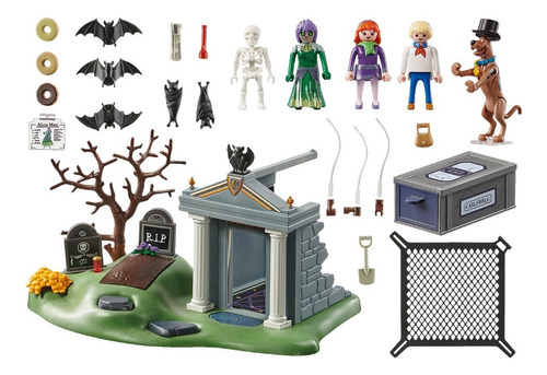 Blocos de construção do Playmobil Scooby Doo no cemitério