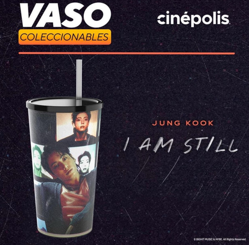 Jung Kook Cinépolis Vaso Nuevo I Am Still Jungkook Bts Negro (Usado)