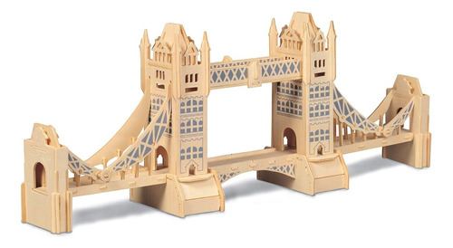 Rompecabezas 3d Madera Mdf Londres Tower Bridge Decoracion 