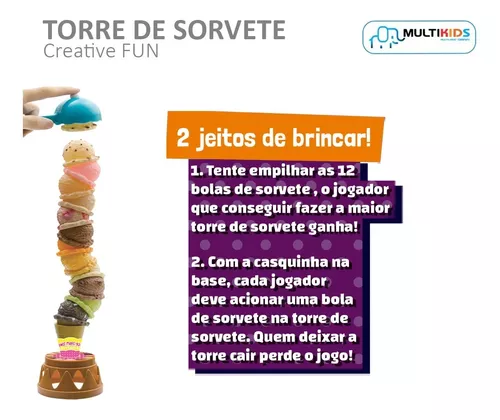 JOGO TORRE DE SORVETE - MULTIKIDS