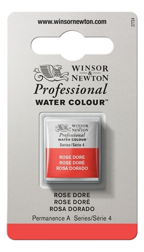 Tinta Aquarela Profissional W&n Rose Dore Pastilha S4 (01015