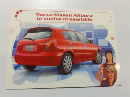 Postal Publicitaria Vintage Nissan Almera 