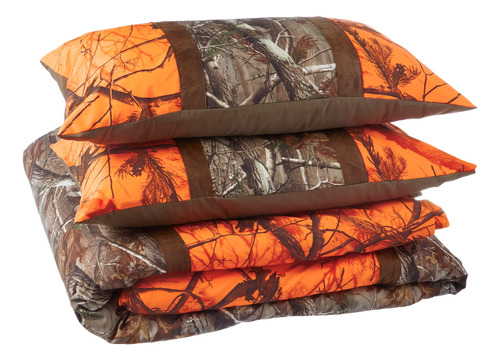 Juego De Ropa De Cama Realtree Camo Ap Blaze De 4 Pieza...