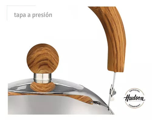 Pava Acero Inoxidable Clásica Hervidor de Acero Inoxidable con Mango de  Madera Ideal para Calentar Agua para Mate, Café y Té (1.5 l / 50.7 fl oz)