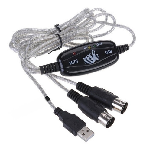 Cable Midi 5 Pin A Usb 2.0 1.9 Metros Guitarras, Piano Etc.