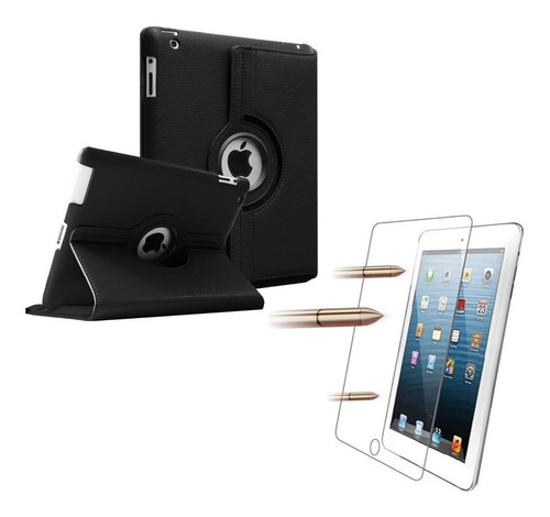Funda Case Cover + Vidrio Protector Pantalla Para iPad 2 / 3