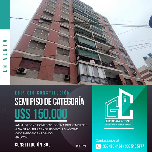 Semi Piso De 3 Dormiorios En Venta