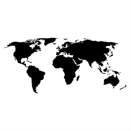 Adesivo De Parede 69x160cm - Mapa Mundi Viagem/turismo