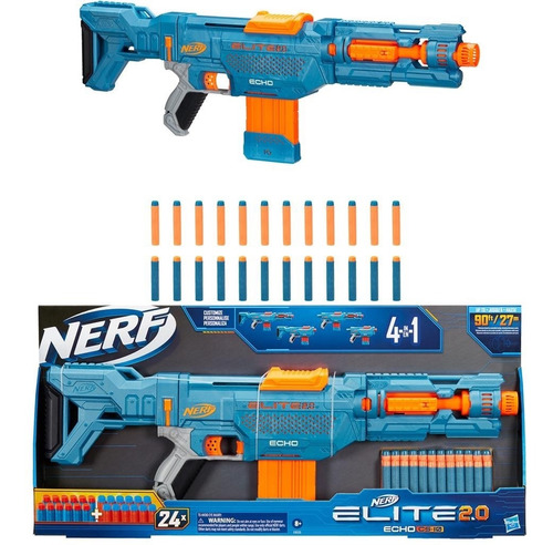 Nerf Elite 2.0 Echo Cs-10 24 Dardos + 5 Rieles 4 En 1