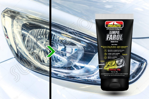 Limpa Polir Farol Proauto 150g Efeito Novo - Kit Com 2 Unid