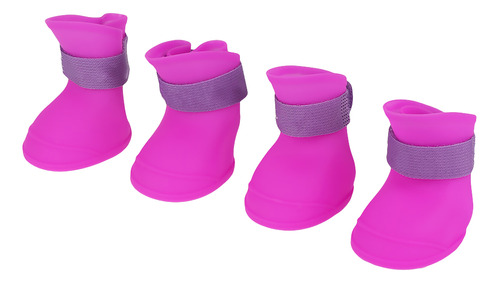 Zapatos De Lluvia Antideslizantes L Purple Uk Plug Pet, 4 Un