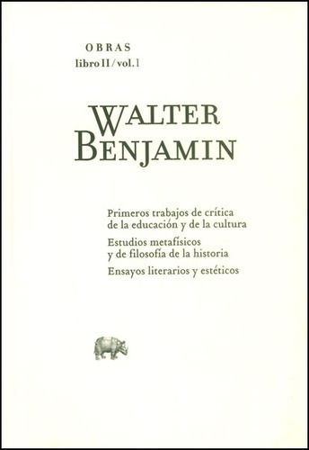 Walter Benjamin Obras Libro Ii Vol 1