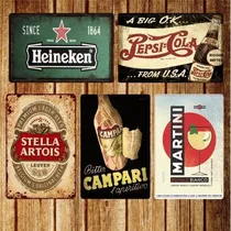 Comprar Chapas Vintage 20x30cm X 5 Unid + Chapas 14x20cm X 10 Unid