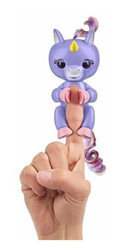 Fingerlings Baby Unicorn - Alika (púrpura Con Melena Y Cola 