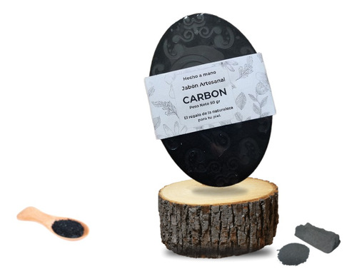 Jabón De Carbon Activado 100% Artesanal  Cuida Tu  Piel