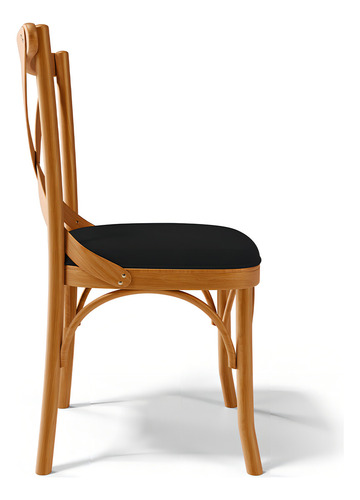 Kit 6 Cadeiras Sala Jantar Living Estofada Ávila Suede Preto