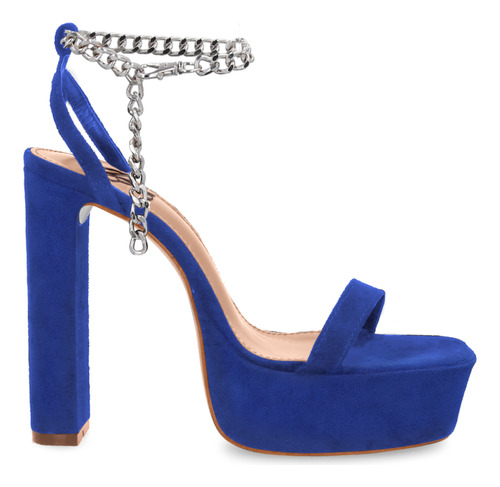 Sandalia Taco Azul 35101