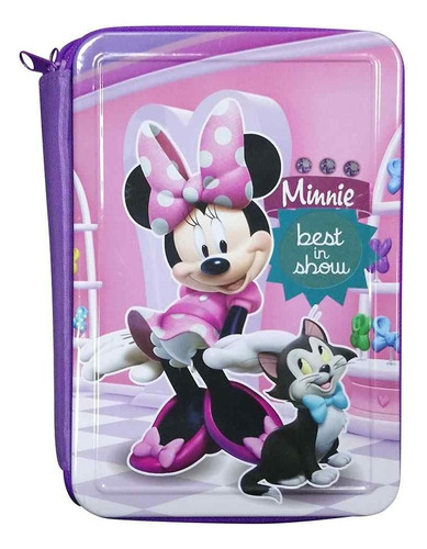 Cartuchera Lata Minnie Y Daisy Disney 3 Pisos Cresko