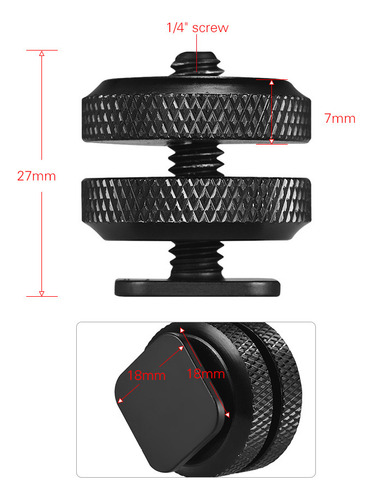 Montura Zapata Cámara Adapter 1/4 For Dslr TriPod