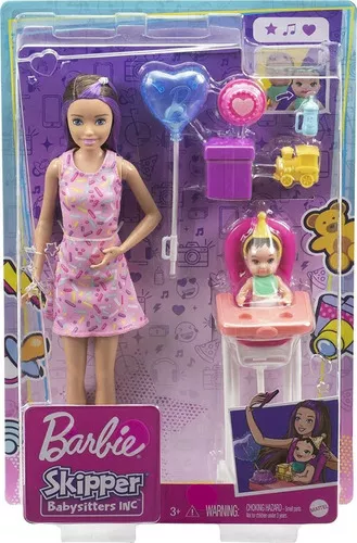 Barbie Skipper Niñera Con Accesorios De Cumpleaños - Premium