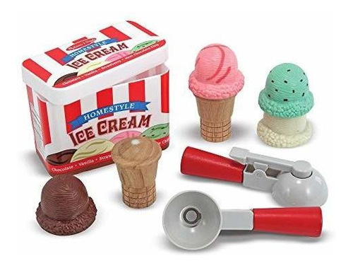 Melissa - Doug Scoop Y Stack Ice Cream Cone Juego De Pretend