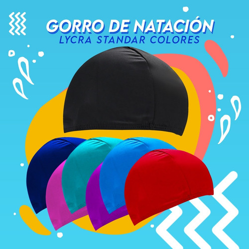 Gorro Natación Lycra Standar Diseños Colores / Lhua Store
