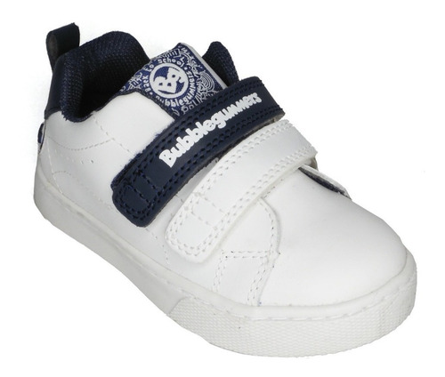 Imagen 1 de 6 de Tenis Bubble Gummers Niño Colección Escolar De Piel Blanco