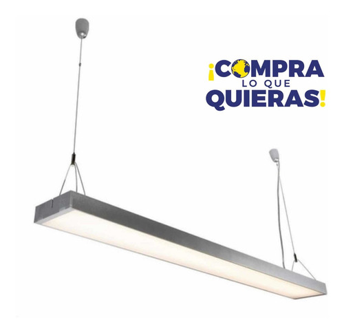 Lámpara Led Colgante Lineal 36w 118cmx10cmx5cm Negra