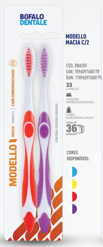 Escova Dental Modello Macia Com 2 Bufalo