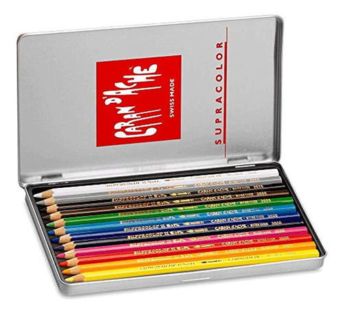 Crayones, Caja De Metal Juego De 12 Materiales De Arte