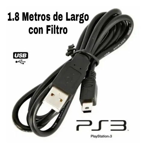 Cable Cargador De Mandos Play Station 3 Con Filtro