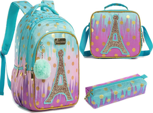 Mochila Escolar Para Niñas, Conjunto De Mochilas Para Escuel