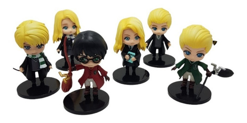 Set Figuras Harry Potter Quidditch Escobas Luna Draco