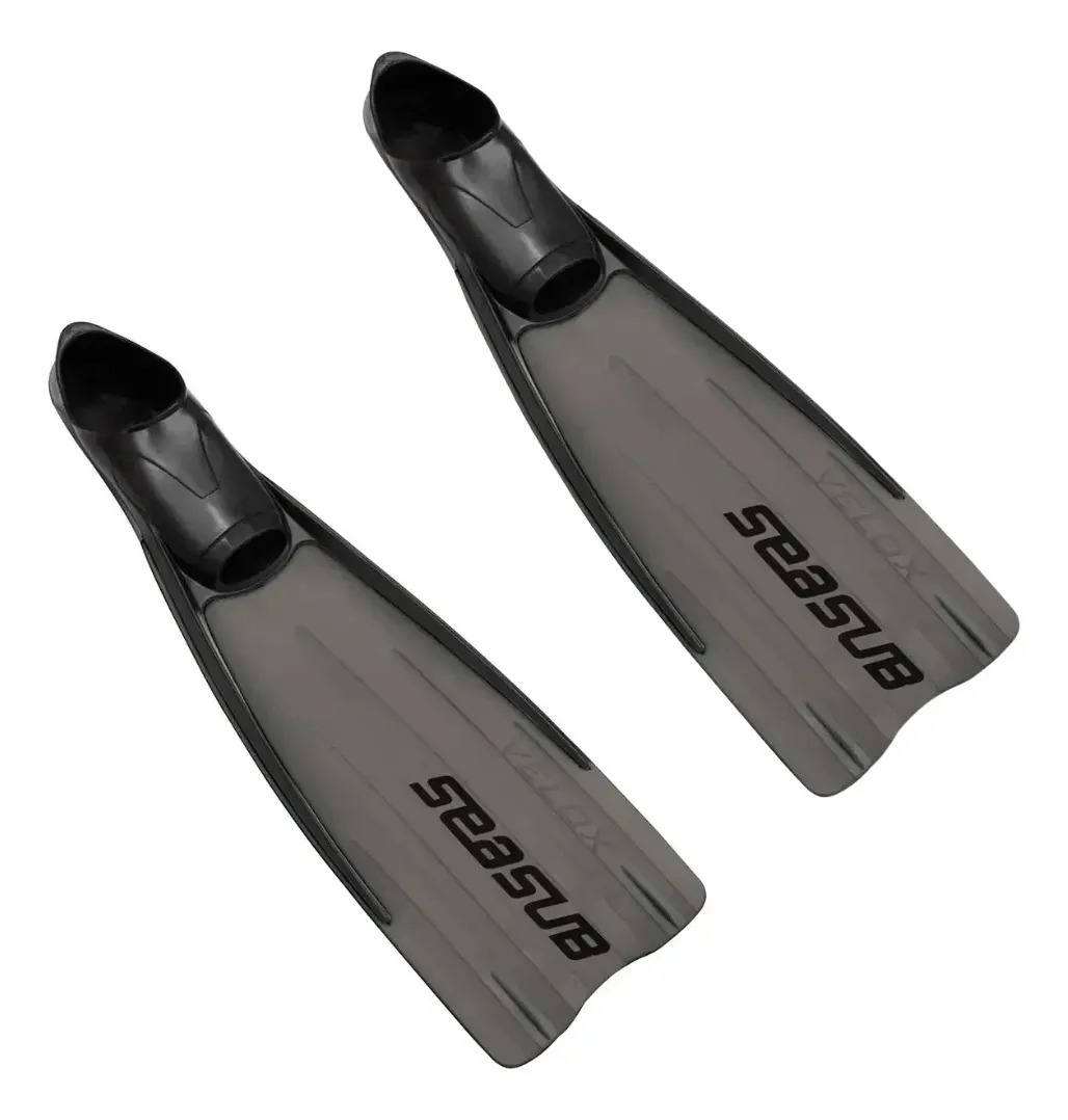 Nadadeira Velox Seasub Cinza Mergulho Caça Pesca Snorkeling Cinza 44/45