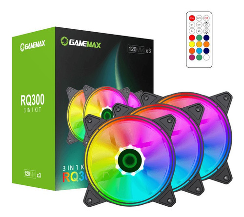 Bc.ec Ventilador Pc 3 En 1 Gamemax Rq300 Argb Control Remoto