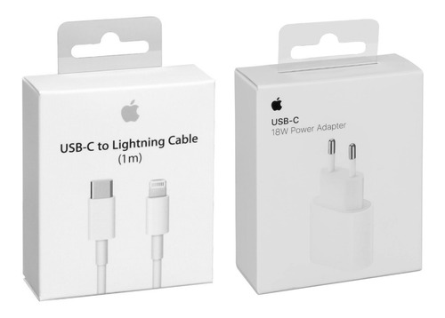 Cargador iPhone Original Carga Rápida Enchufe + Cable Lightn