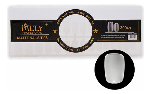 Pack x300 Tips Cuadrados Para Soft Gel Prelimados Transparentes Mate Mely