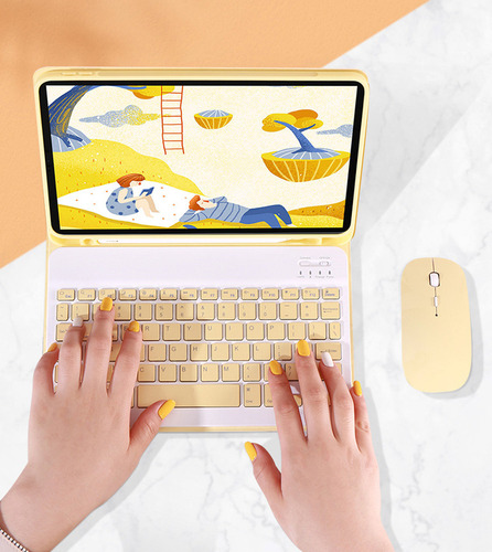 S Teclado Con Funda Protectora 10 Funda Verde De Modo Dual